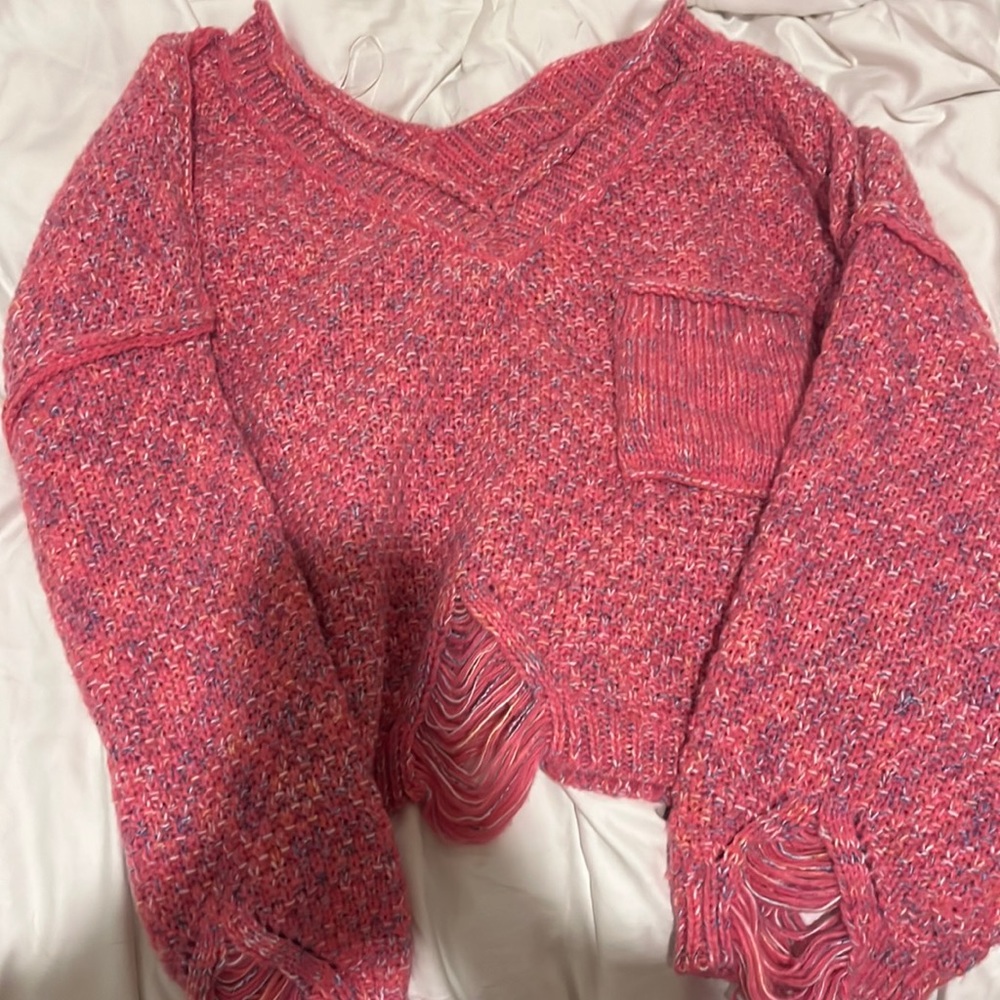 multicolored sweater